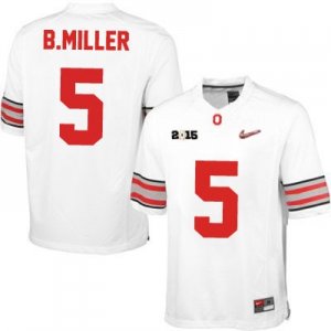 Men's NCAA Ohio State Buckeyes Braxton Miller #5 College Stitched Diamond Quest Champion Authentic Nike White Football Jersey NF20S42ER